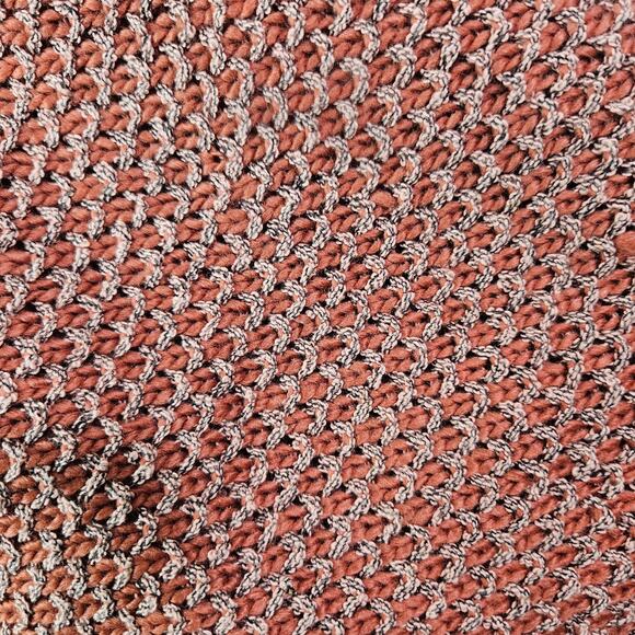 Simply Noelle Rust Knit Buckle Poncho Boho Fall Cape Wrap One Size Cozy Layer - Picture 6 of 10